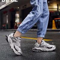 Dropshipping logo nuevos hombres diseñador suela gruesa malla transpirable casual estilo caminar zapatos deportivos de moda - details 4
