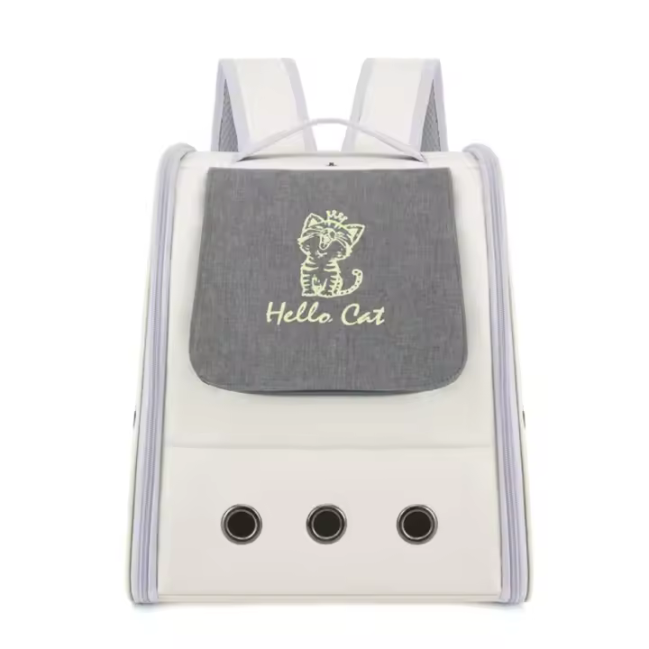 Mochila portátil para mascotas, bolsa Oxford plegable y transpirable para mascotas, multifunción, gran capacidad, bolsa de transporte para gatos, suministros para mascotas - 1