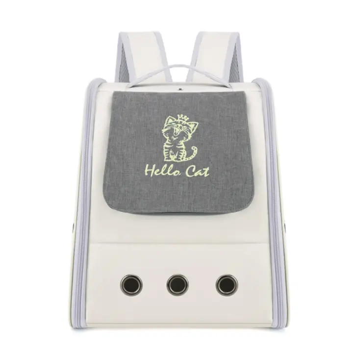 Mochila portátil para mascotas, bolsa Oxford plegable y transpirable para mascotas, multifunción, gran capacidad, bolsa de transporte para gatos, suministros para mascotas - 1
