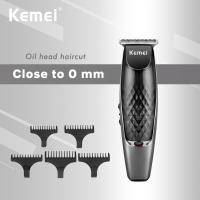 Kemei-cortadora de pelo eléctrica profesional para hombre, cabezal de corte de acero inoxidable con hoja en T de 0mm, grabado, revisado a Andis, KM-1951 - details 1
