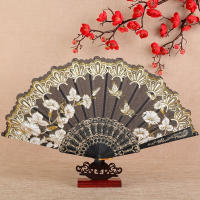 12 piezas elegante acordeón chino tradicional, estampado floral, estilo oriental retro, plegable, para bodas, danza, fotografía, accesorios para vestidos largos - details 2
