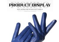 Guantes de piel de oveja para mujer, manoplas cortas de terciopelo fino para pantalla táctil, de cuero, de buena calidad, para invierno, 2226 - details 36