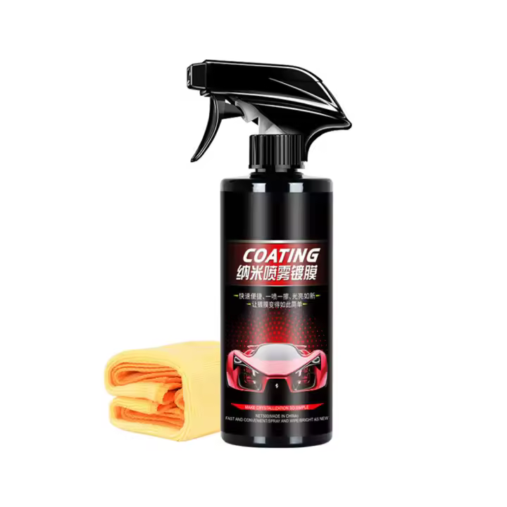 Agente de Revestimiento Nano para Coche Protección de Pintura, Anti-Envejecimiento, Sin Arañazos, Hidrofóbico, Pulido con Toalla 500ML - 1