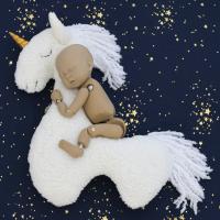 Accesorios de fotografía para bebé, almohada suave para posar, bonito poni blanco, accesorio para fotos de bebé recién nacido, accesorios de recuerdo de crecimiento - details 1