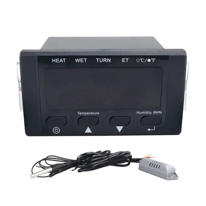 Termostato de incubadora HT-10, Control de temperatura y humedad, humidificación e indicador de calefacción, 110-220V, color negro - 1