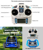 Robot cortacésped con control remoto con ruedas, cortacésped con Control remoto inalámbrico, tractor cortacésped estándar de la UE - details 3