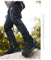 Botas de entrenamiento de combate tácticas para hombre, zapatos de senderismo de respuesta rápida antidesgaste para acampar al aire libre, zapatillas de pesca y caza - details 11