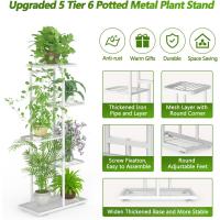 Estante de Almacenamiento para Plantas Metal Negro, Herramientas de Jardín y Guantes, 141 cm, Para Interior y Exterior, Escaleras para Plantas, para Balcón - details 29