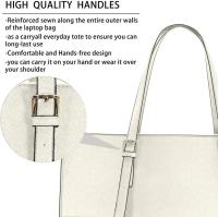 Bolsa de Laptop de Cuero Ligero Resistente al Agua, Gran Capacidad, Bolsa de Hombro para Mujeres - details 2
