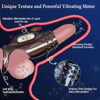 Extensiones de manga condón agrandamiento masculino vibradores retardantes clítoris masajeador anillo cubierta vibratoria juguetes sexuales para hombres - details 8