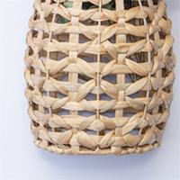 Cesta colgante tejida de jacinto de agua, cesta colgante de pared, decoración decorativa para puerta delantera, decoración para plantas de flores Boho - details 1