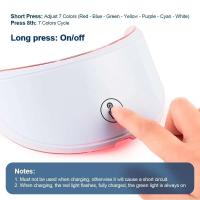 La piel inalámbrica del fotón de la belleza de la cara del LED de 7 colores aprieta la máscara facial del cuello del rejuvenecimiento - details 15
