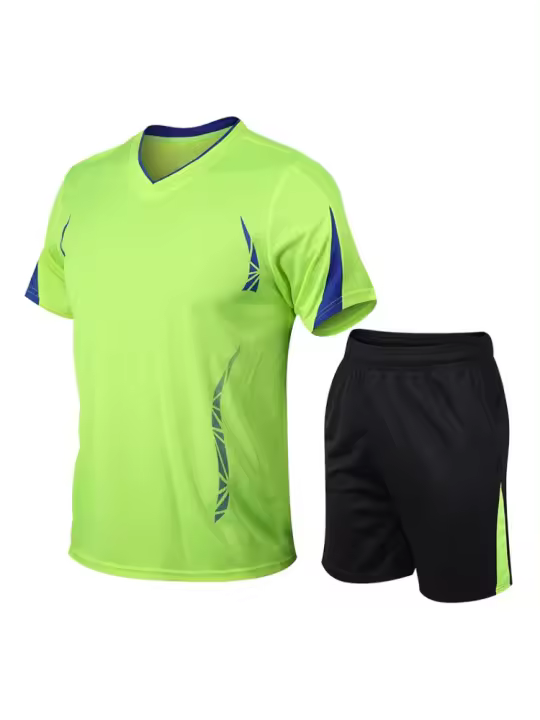 Traje deportivo Camiseta de manga corta de fitness de verano para hombre Ropa de secado rápido para hombre Corriendo ropa deportiva informal suelta de gran tamaño - 1
