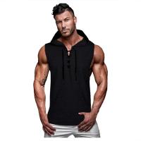 2025 nueva camiseta sin mangas para hombre, chaleco informal de encaje liso con capucha, chaleco sin mangas, camiseta para hombre, camisetas para hombre, camiseta para hombre - details 0