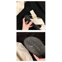 Sandalias planas de piel auténtica para mujer, zapatos romanos de plataforma, informales, de marca de lujo, tendencia de verano, 2024 - details 4