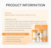 3 unids/set LAIKOU vitamina C 24K Golden Sakura juegos de cuidado de la piel crema facial suero crema para ojos hidratante antiarrugas Kit de cuidado facial - details 10