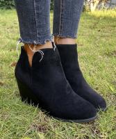 Nuevos zapatos de mujer de otoño con estampado de leopardo, tacón alto, botas Martin con tacón de cuña - details 21