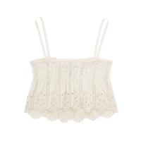 BUNO-Mujeres Verano Moda Bordado Hueco Camisola Top + Pantalones Cortos Dos Piezas Playa Vacaciones Cintura Alta Blanco Pantalones Cortos Conjunto - details 4