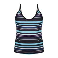 Traje de baño elegante de dos piezas para mujer Traje de baño a rayas Tankini Top con pantalones cortos planos Traje de baño de verano - details 2