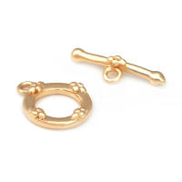 Pulsera de Tirantes Geométricos de Latón Dorado 18K Clasps para Hacer Joyería DIY - details 41