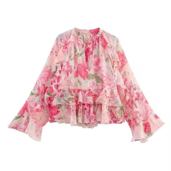 Vestido Corto de Verano con Halter Elegante Mii Chiffo con Estampa Floral para Mujeres - 1