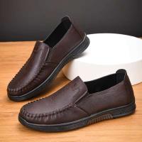 Otoño 2024 nuevos mocasines de cuero PU para hombres cómodos zapatos planos de negocios sin cordones con fondo suave para la temporada de invierno de boda - details 8