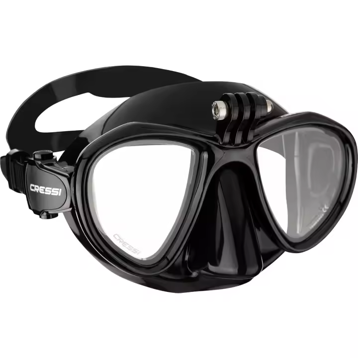 CAM Mask - Máscara de Buceo Unisex de Volumen Reducido con Montura para Action CAM, Talla Única - 1