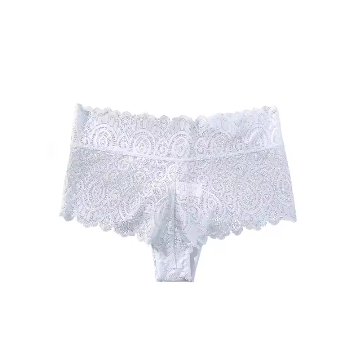 Bragas De Encaje Con Agujeros Florales Para Mujer, pantalones De Cintura Baja, Sexy, Interior, Tanga De Espalda En T - 1