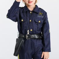Uniforme de policía de cosplay de Halloween para niños, set de maquillaje para fiesta - details 9