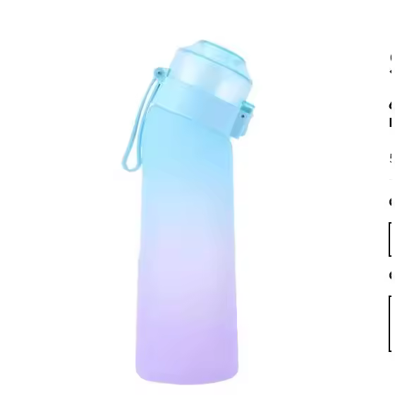 Botella de agua con sabor de 650ml, botella para beber deportiva Alr Up, 7/18 cápsulas de fragancia de frutas, taza de agua para deportes al aire libre, botella para agua y bebidas - 1