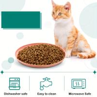 Bolsas de Comida para Gatos Paquete de 4, 13.97cm, Platos de Alimentación y Agua de Plástico PP Antideslizantes Ideal para Gatos, Callitos, y Gatos de Patas Cortas - details 9