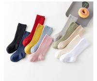 Calcetines hasta la rodilla para bebé, medias de algodón liso a rayas, largo, para niños de 0 a 3 años, 1 par - details 3