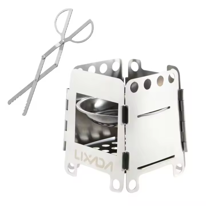 Estufa de Alcohol Plegable Portátil Lixada Titanio/Acero Inoxidable Ideal para Cocina al Aire Libre - 1