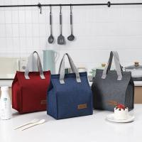 Bolsa de Almuerzo Multifuncional con Aislamiento Térmico Caja de Almacenamiento de Color Sólido para Niños y Picnics Mochila de Senderismo Ligera - details 1