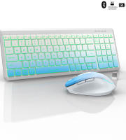 Combinación de teclado y ratón recargable de retroiluminación RGB ergonómica Bluetooth de doble modo silencioso juego de teclado y ratón inalámbrico, adecuado para escritorios / computadoras portátiles - details 15