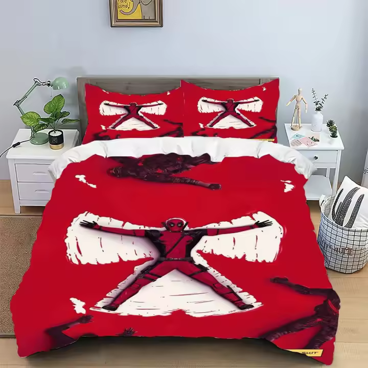 Juego de Ropa de Cama Hero 3D Funda de Edredón Wolverine Funda de Almohada Habitación de Niñas - 1