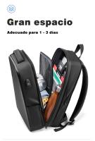 Mochila con forma de carcasa dura para hombre, 16 pulgadas, capacidad expandible, interfaz USB, bloqueo de contraseña antirrobo - details 2