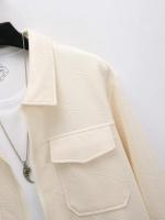 Otoño e Invierno nueva chaqueta casual de negocios para hombres tendencia moda color sólido solapa bolsillo cremallera gruesa top de manga larga - details 5