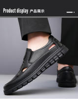 👍 🧡 🤞   Zapatos de hombre 2025 verano nuevo hueco de suela suave zapatos de cuero fresco bolsa transpirable cabeza sandalias de hombre casual cuero papá zapatos - details 2