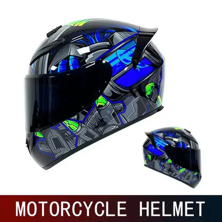 Casco integral para hombre, protección de cabeza de cola grande, vintage, cruiser, calidez de cobertura total - 1