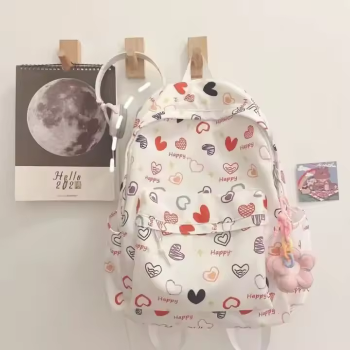 Mochila de hombro grande y ligera, resistente al desgaste, bolso escolar impreso rtoon de moda - 1
