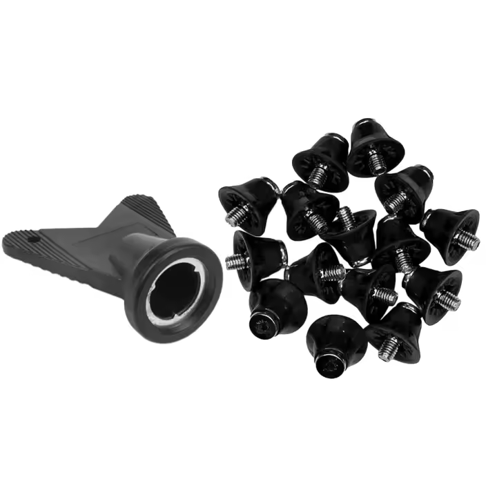 Tachuelas de fútbol para entrenamiento de competición, 12 piezas, Turf, 13mm, M5, color negro - 1