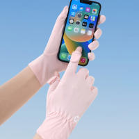Guantes de Protección Solar para Conducir Sedoso de Seda Antideslizante Pantalla Táctil - details 5