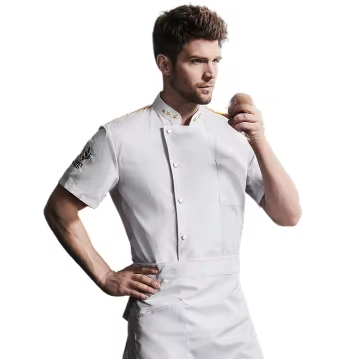 Uniforme de chef chino para hombre, ropa de cocina estilo chino, cubierta de tela para chef, overoles para catering - 1