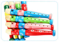 De flauta de madera instrumento de música trompeta Buglet Hooter niños juguete educativo de aprendizaje para los niños juguetes musicales - details 11