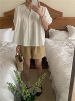 Blusa de verano para mujer, camisa de primavera, blusa para mujer, Blusas largas de gasa, informales, elegantes, Vintage, de manga larga, holgada de gran tamaño, blanca - details 41