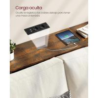 Mesa de Consola Delgada con Multienchufe Mesa de Sofá con 2 Compartimentos Carga Oculta - details 4