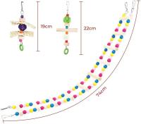 Jaula para pájaros de 2 puertas para pájaros, canarios, adoquines, periquitos, periquitos, piñones, metal, juguete incluido, perchas giratorias - details 6