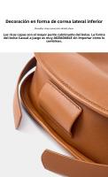 Bolso de mano minimalista cómodo de cuero suave Bandolera de hombro de gran capacidad de cuero de vaca - details 5