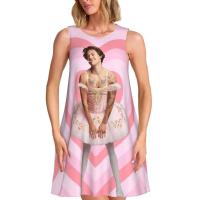 Vestido veraniego suelto personalizado H-Fine e Album S-Styles con estampado de bolsillo, vestido sin mangas para mujer para vacaciones en la playa - details 16